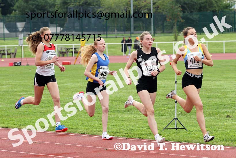 Women and Girls 1500 metres, 2021 North Eastern Track and Field Champs., Middesbrough. Photo: David T. Hewitson/Sports for All Pics